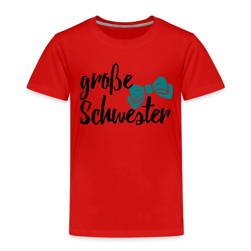 Kinder Premium T-Shirt - große Schwester Design - Rot