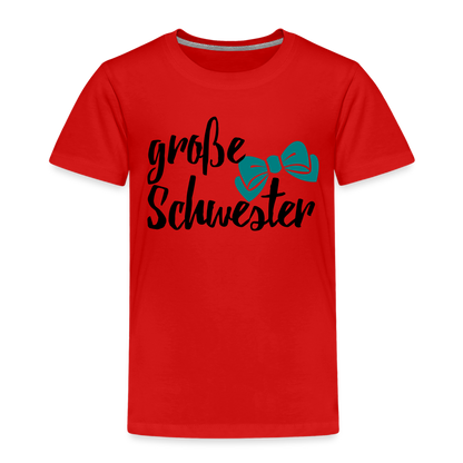 Kinder Premium T-Shirt - große Schwester Design - Rot