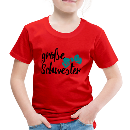 Kinder Premium T-Shirt - große Schwester Design - Rot