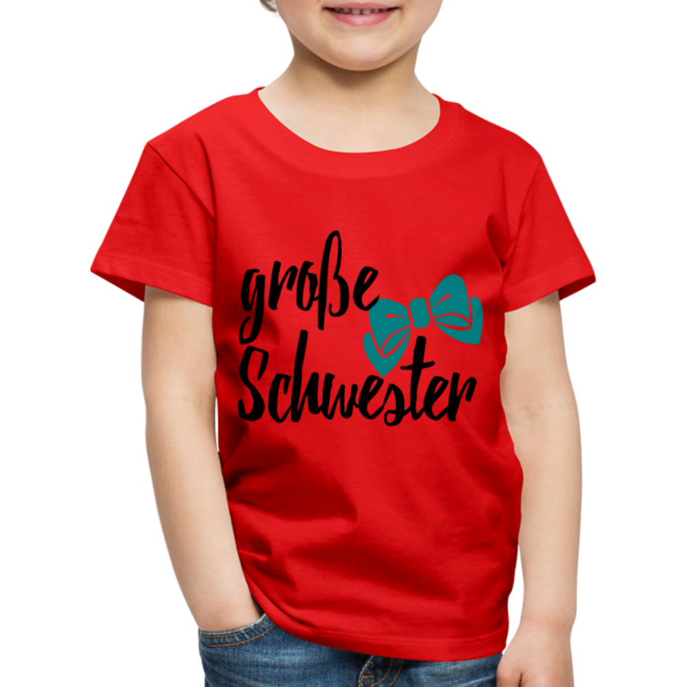 Kinder Premium T-Shirt - große Schwester Design - Rot