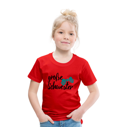 Kinder Premium T-Shirt - große Schwester Design - Rot