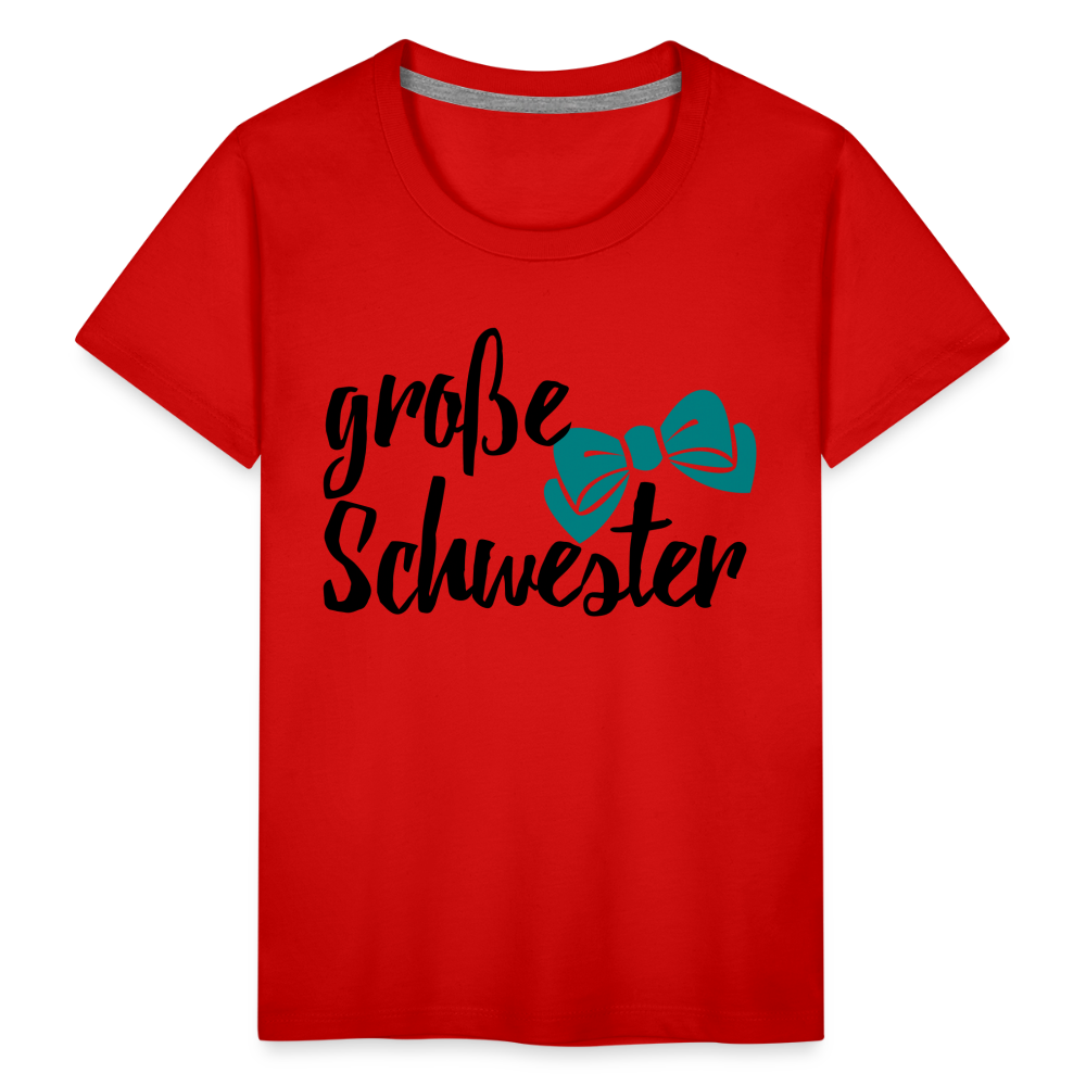 Kinder Premium T-Shirt - große Schwester Design - Rot