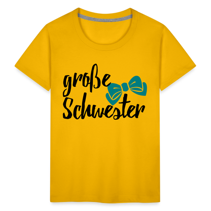 Kinder Premium T-Shirt - große Schwester Design - Sonnengelb