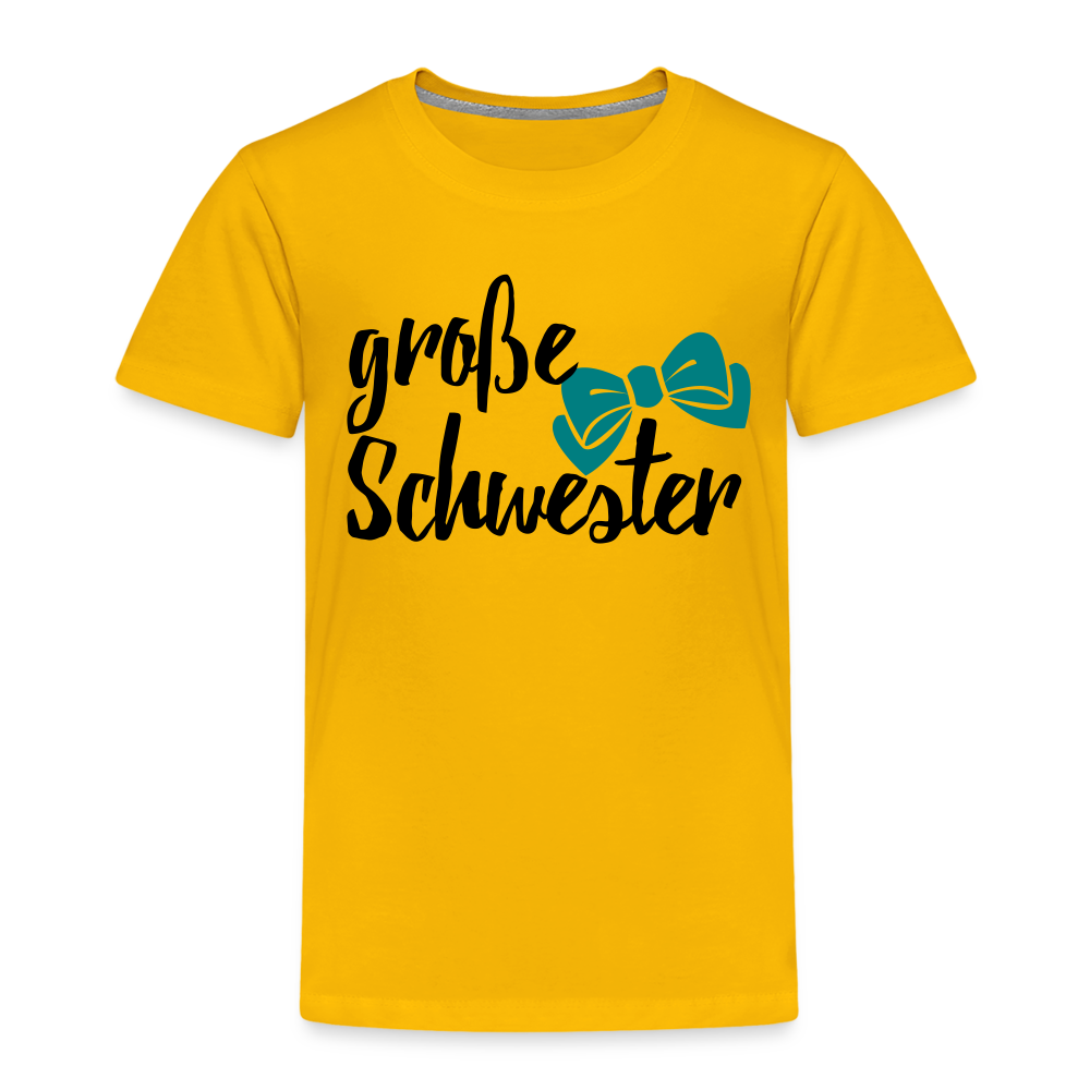 Kinder Premium T-Shirt - große Schwester Design - Sonnengelb