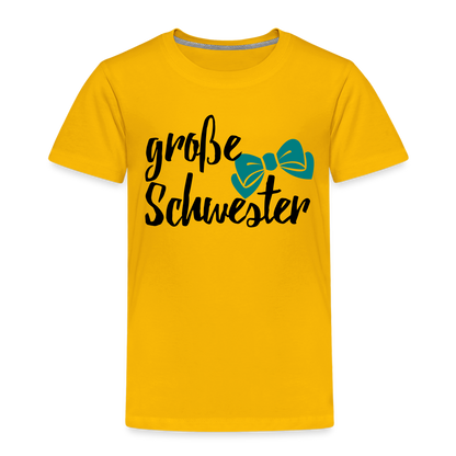 Kinder Premium T-Shirt - große Schwester Design - Sonnengelb