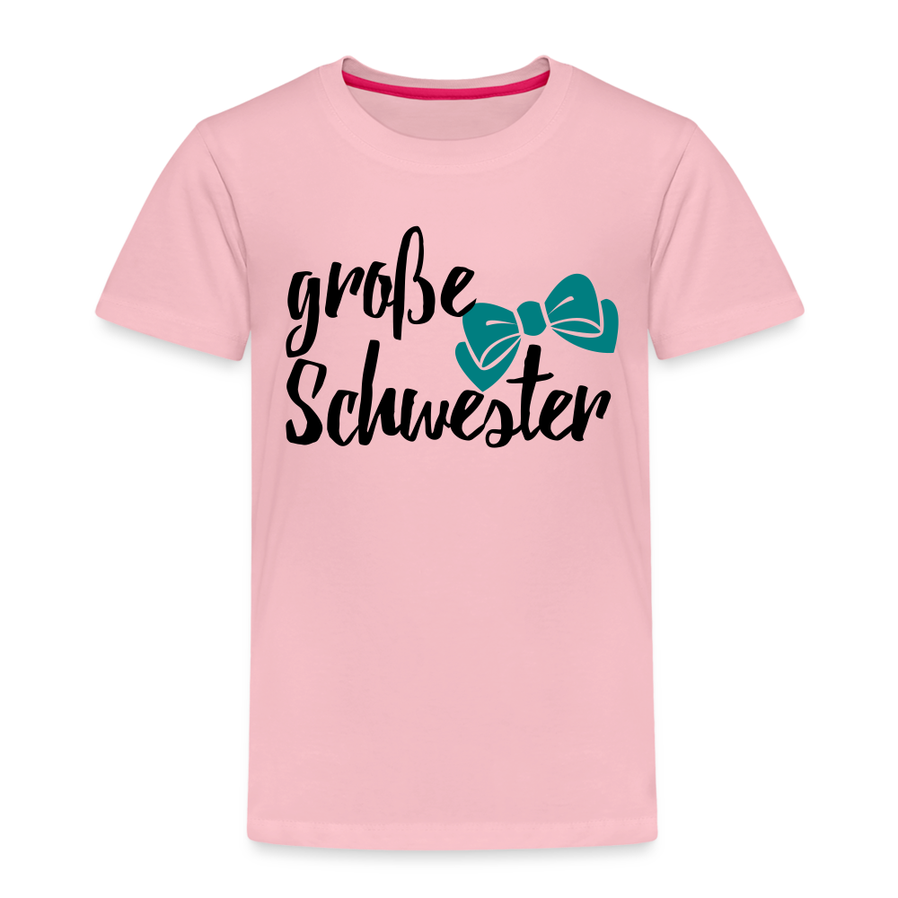 Kinder Premium T-Shirt - große Schwester Design - Hellrosa