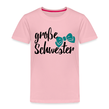 Kinder Premium T-Shirt - große Schwester Design - Hellrosa