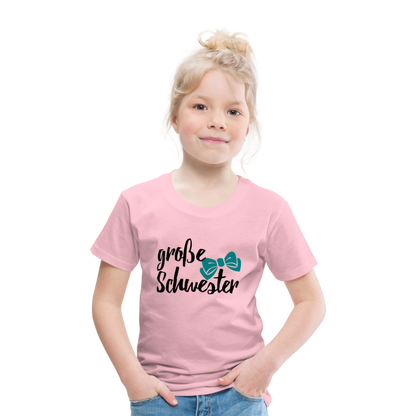 Kinder Premium T-Shirt - große Schwester Design - Hellrosa