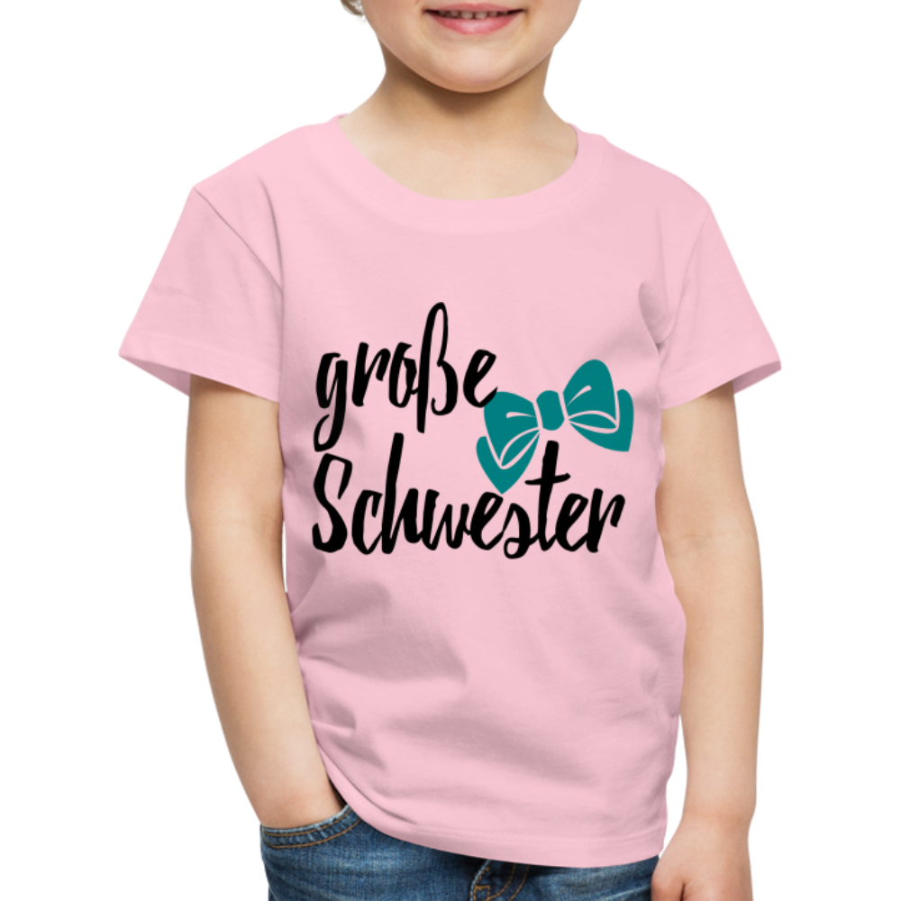 Kinder Premium T-Shirt - große Schwester Design - Hellrosa