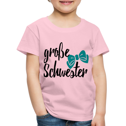 Kinder Premium T-Shirt - große Schwester Design - Hellrosa