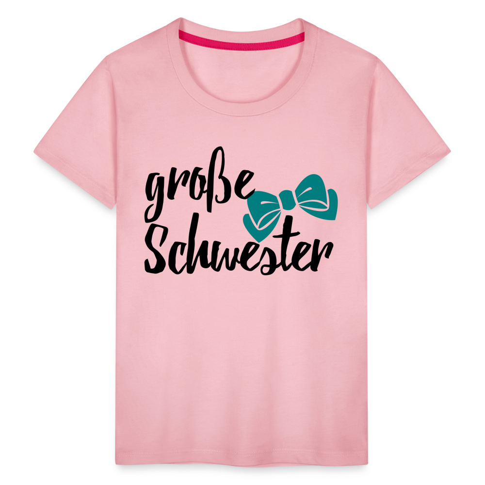 Kinder Premium T-Shirt - große Schwester Design - Hellrosa