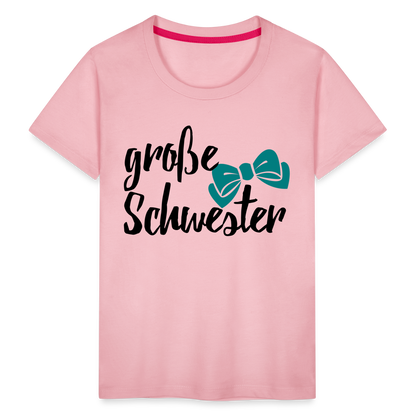 Kinder Premium T-Shirt - große Schwester Design - Hellrosa