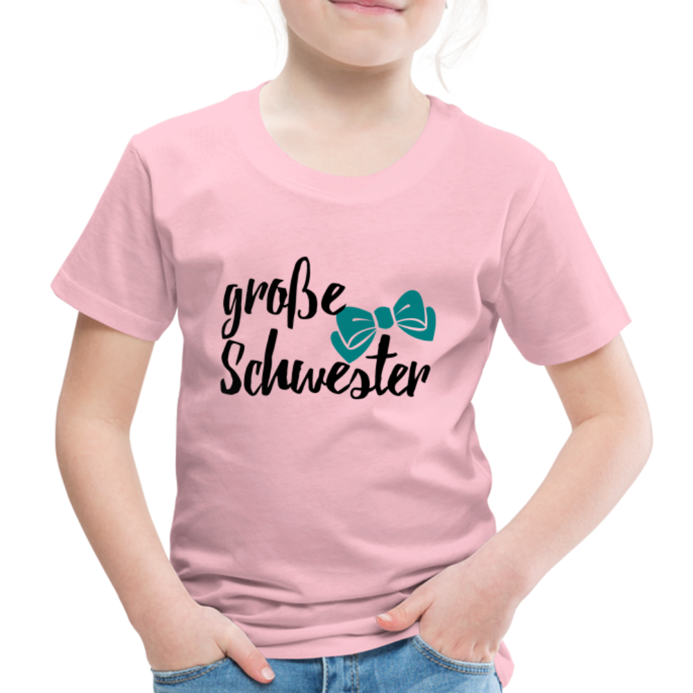 Kinder Premium T-Shirt - große Schwester Design - Hellrosa