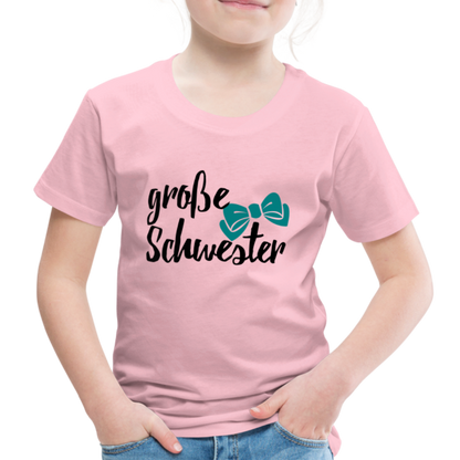 Kinder Premium T-Shirt - große Schwester Design - Hellrosa