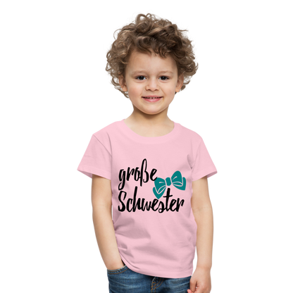 Kinder Premium T-Shirt - große Schwester Design - Hellrosa