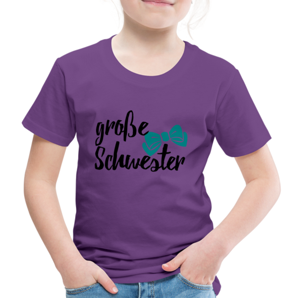 Kinder Premium T-Shirt - große Schwester Design - Lila