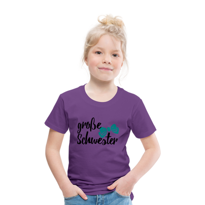 Kinder Premium T-Shirt - große Schwester Design - Lila