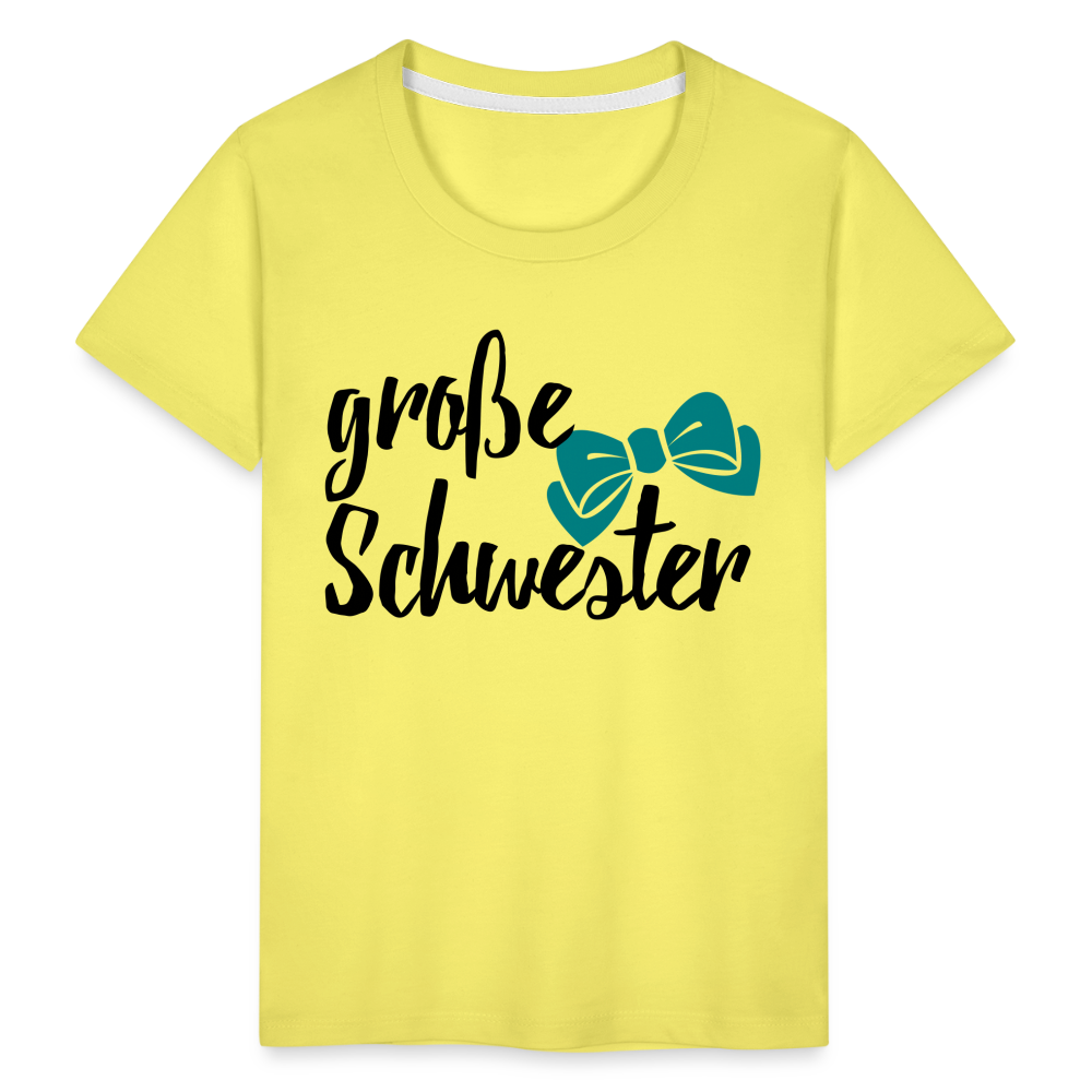 Kinder Premium T-Shirt - große Schwester Design - Gelb