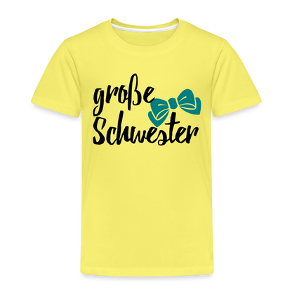 Kinder Premium T-Shirt - große Schwester Design - Gelb