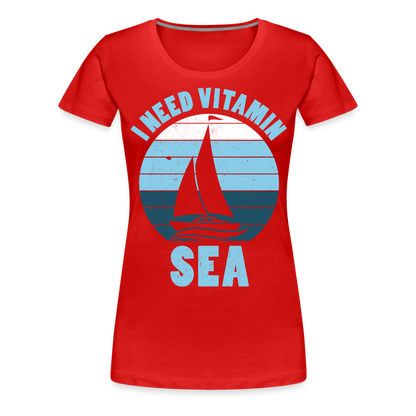 Frauen Premium T-Shirt - I need Vitamin SEA Maritim Design - Rot