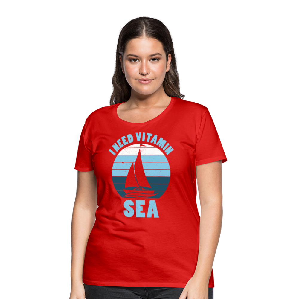 Frauen Premium T-Shirt - I need Vitamin SEA Maritim Design - Rot