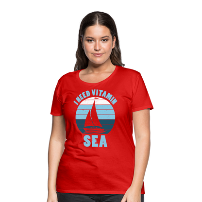 Frauen Premium T-Shirt - I need Vitamin SEA Maritim Design - Rot