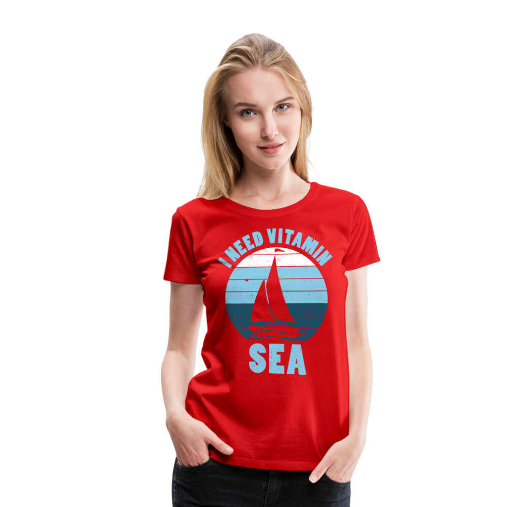 Frauen Premium T-Shirt - I need Vitamin SEA Maritim Design - Rot