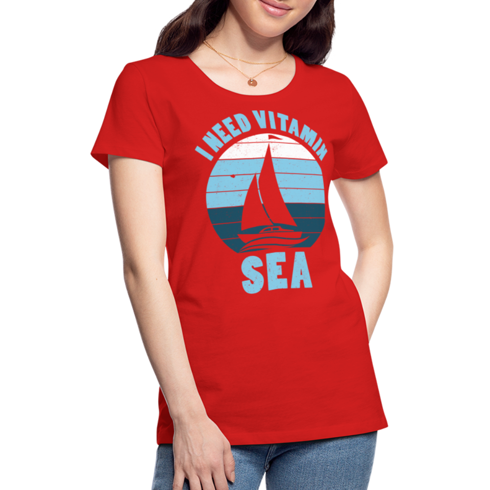 Frauen Premium T-Shirt - I need Vitamin SEA Maritim Design - Rot