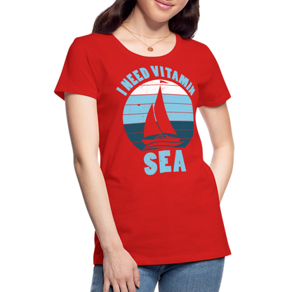 Frauen Premium T-Shirt - I need Vitamin SEA Maritim Design - Rot