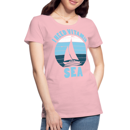 Frauen Premium T-Shirt - I need Vitamin SEA Maritim Design - Hellrosa