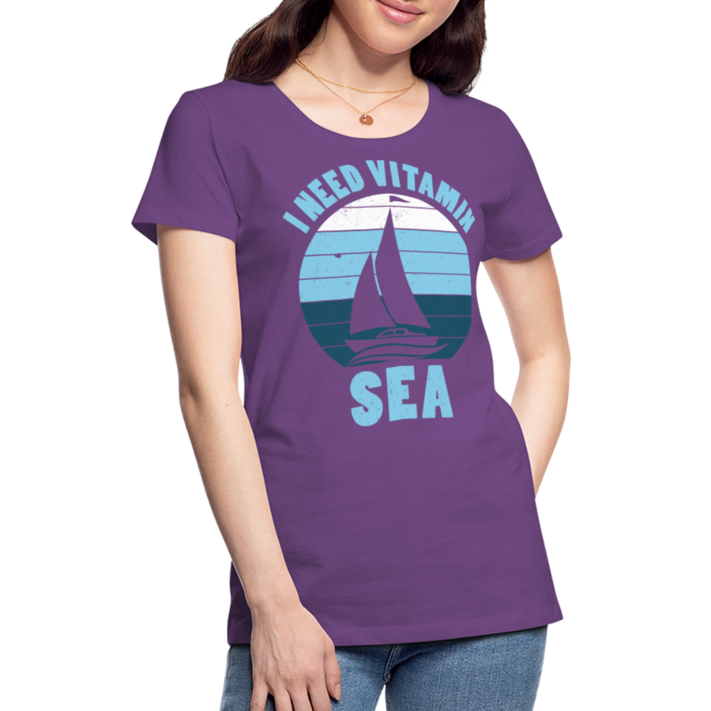 Frauen Premium T-Shirt - I need Vitamin SEA Maritim Design - Lila