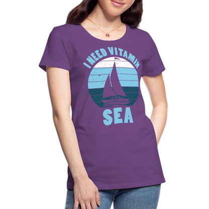 Frauen Premium T-Shirt - I need Vitamin SEA Maritim Design - Lila