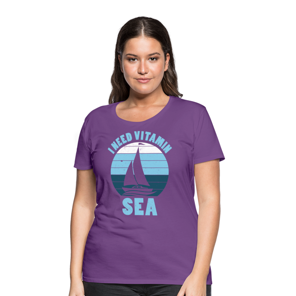 Frauen Premium T-Shirt - I need Vitamin SEA Maritim Design - Lila