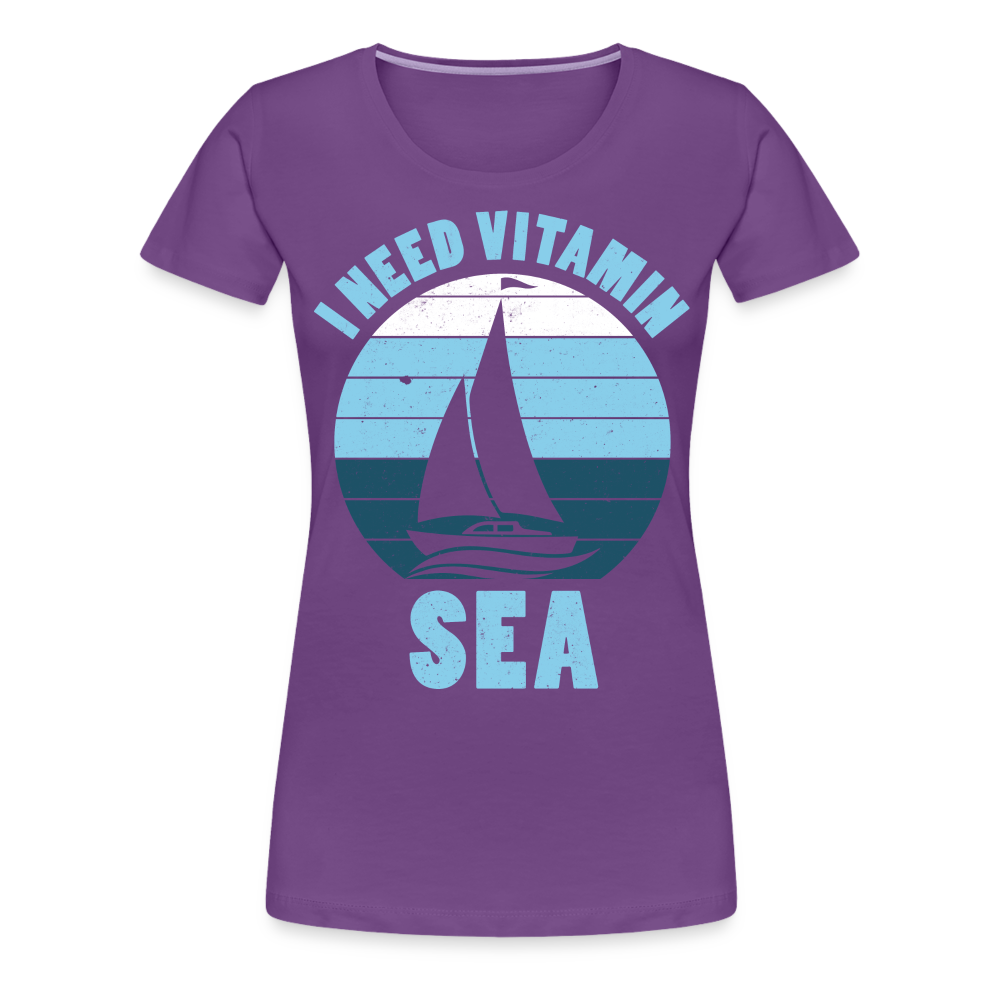 Frauen Premium T-Shirt - I need Vitamin SEA Maritim Design - Lila