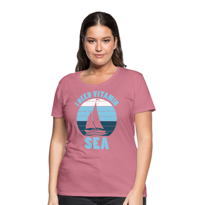 Frauen Premium T-Shirt - I need Vitamin SEA Maritim Design - Malve