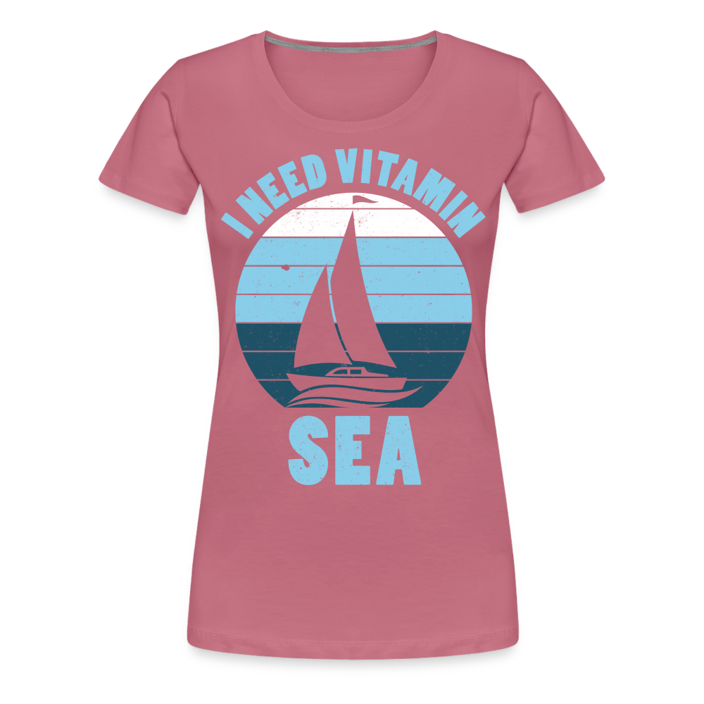 Frauen Premium T-Shirt - I need Vitamin SEA Maritim Design - Malve