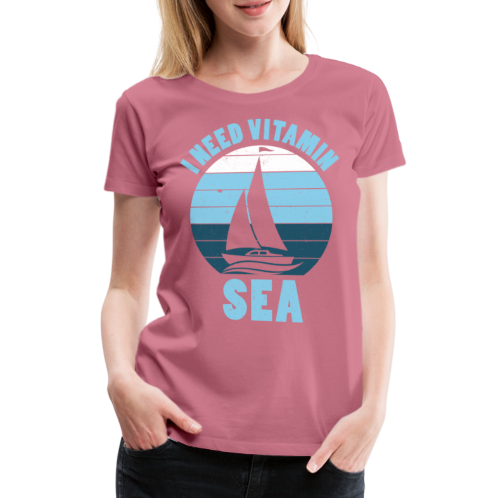 Frauen Premium T-Shirt - I need Vitamin SEA Maritim Design - Malve