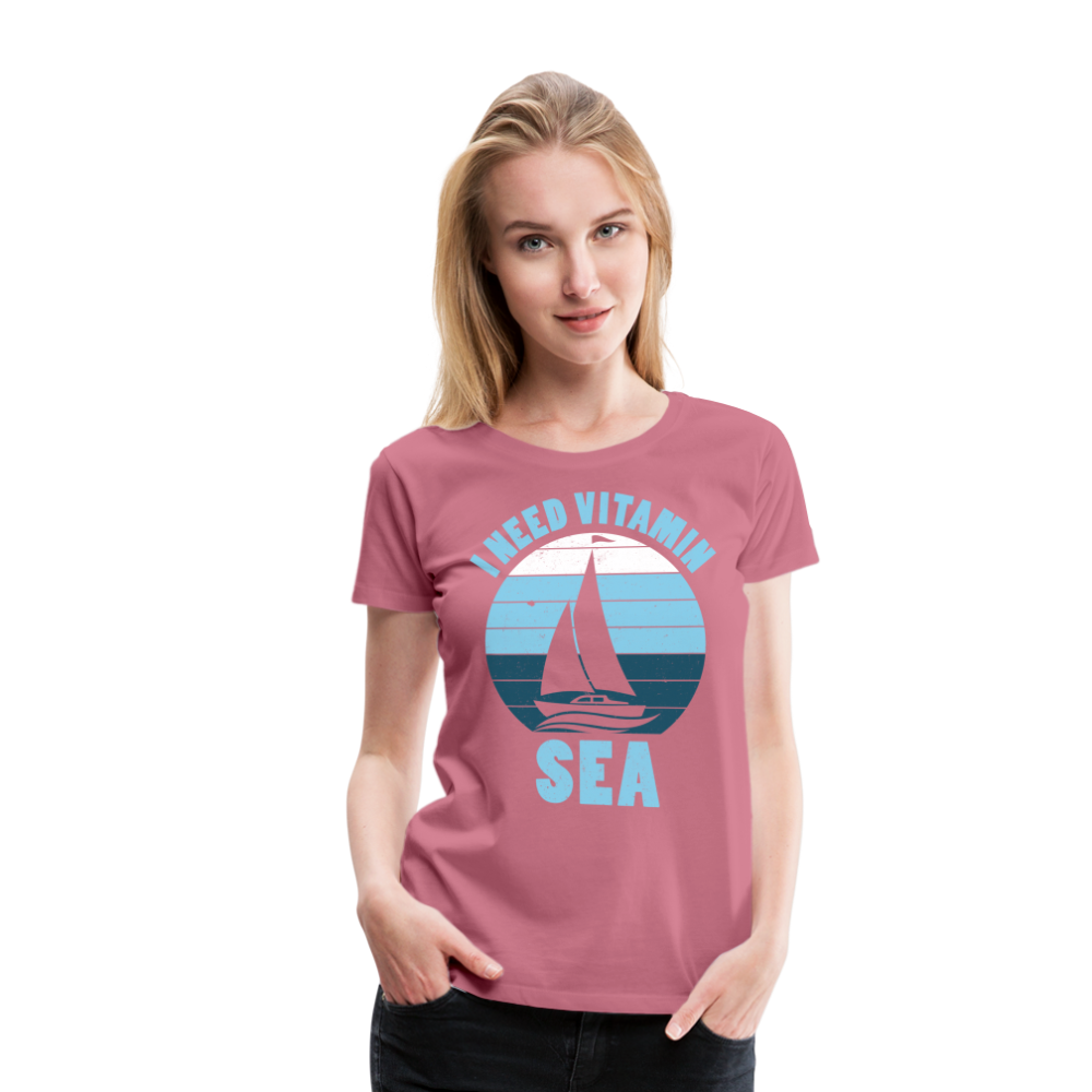 Frauen Premium T-Shirt - I need Vitamin SEA Maritim Design - Malve