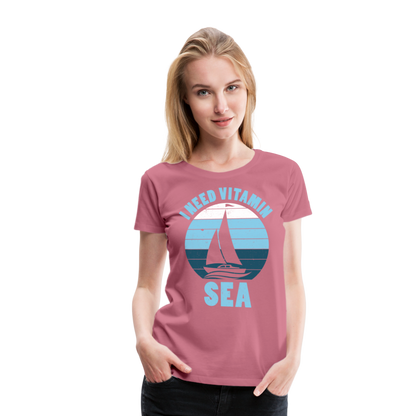 Frauen Premium T-Shirt - I need Vitamin SEA Maritim Design - Malve