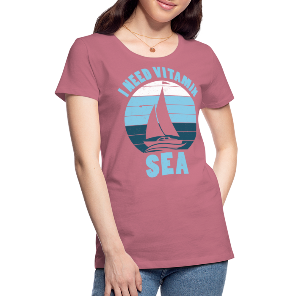 Frauen Premium T-Shirt - I need Vitamin SEA Maritim Design - Malve