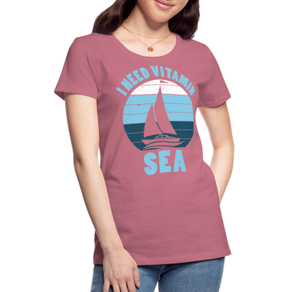 Frauen Premium T-Shirt - I need Vitamin SEA Maritim Design - Malve