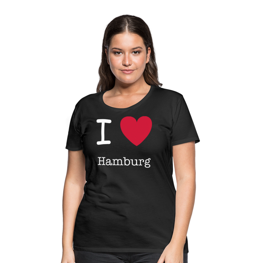 Frauen Premium T-Shirt - I Love Hamburg Maritim Spruch Design - Schwarz