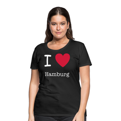 Frauen Premium T-Shirt - I Love Hamburg Maritim Spruch Design - Schwarz