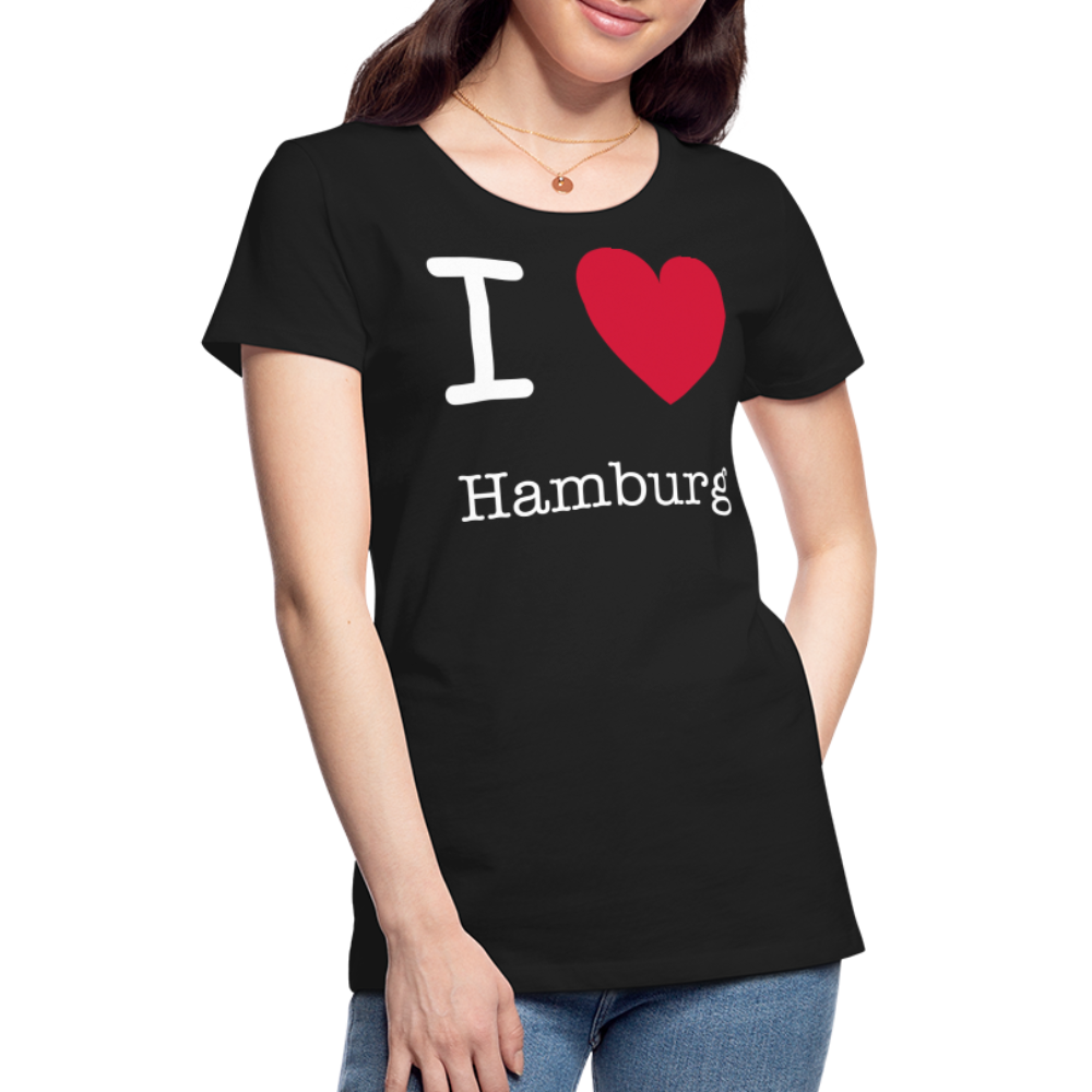 Frauen Premium T-Shirt - I Love Hamburg Maritim Spruch Design - Schwarz