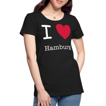 Frauen Premium T-Shirt - I Love Hamburg Maritim Spruch Design - Schwarz