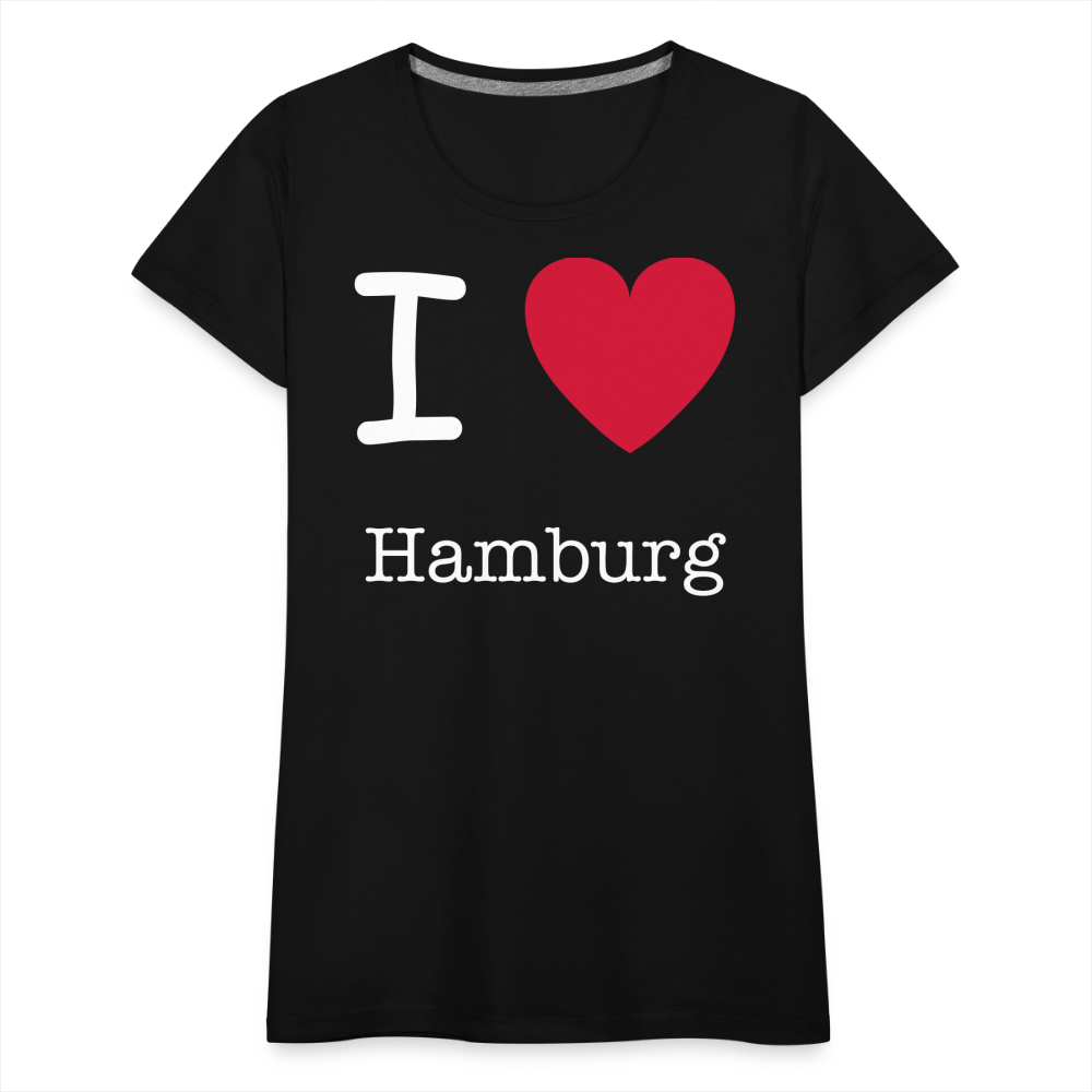 Frauen Premium T-Shirt - I Love Hamburg Maritim Spruch Design - Schwarz