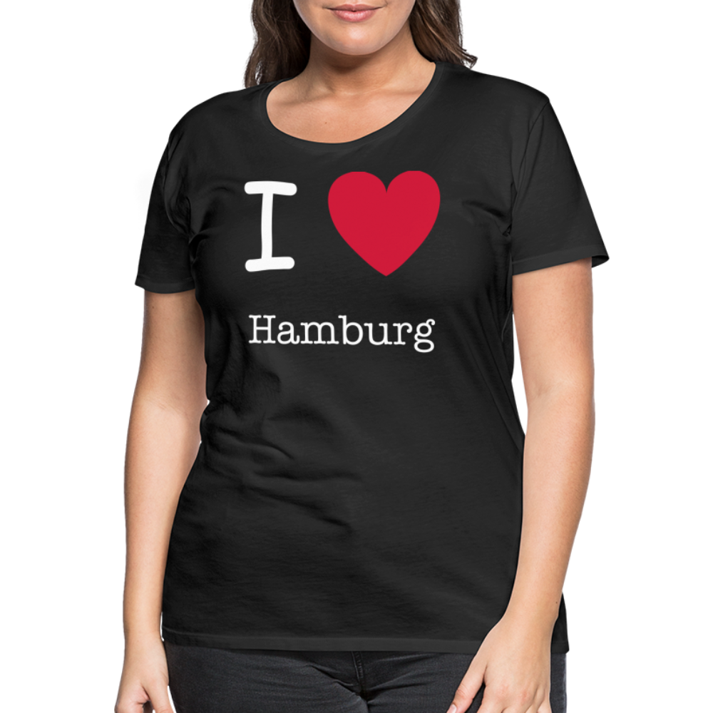 Frauen Premium T-Shirt - I Love Hamburg Maritim Spruch Design - Schwarz