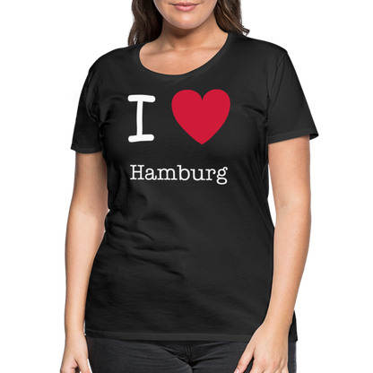 Frauen Premium T-Shirt - I Love Hamburg Maritim Spruch Design - Schwarz