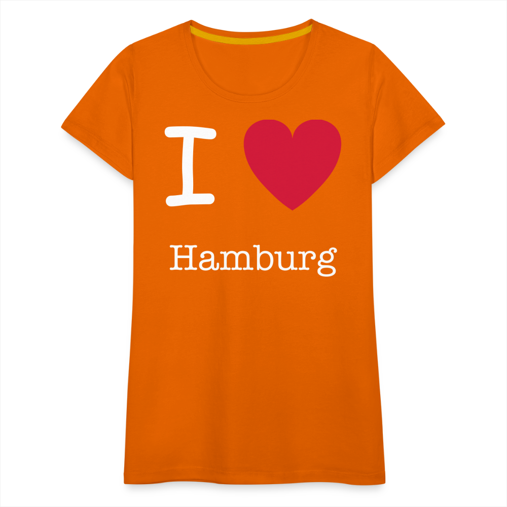 Frauen Premium T-Shirt - I Love Hamburg Maritim Spruch Design - Orange