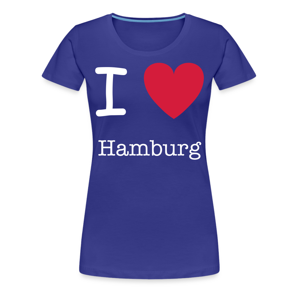 Frauen Premium T-Shirt - I Love Hamburg Maritim Spruch Design - Königsblau